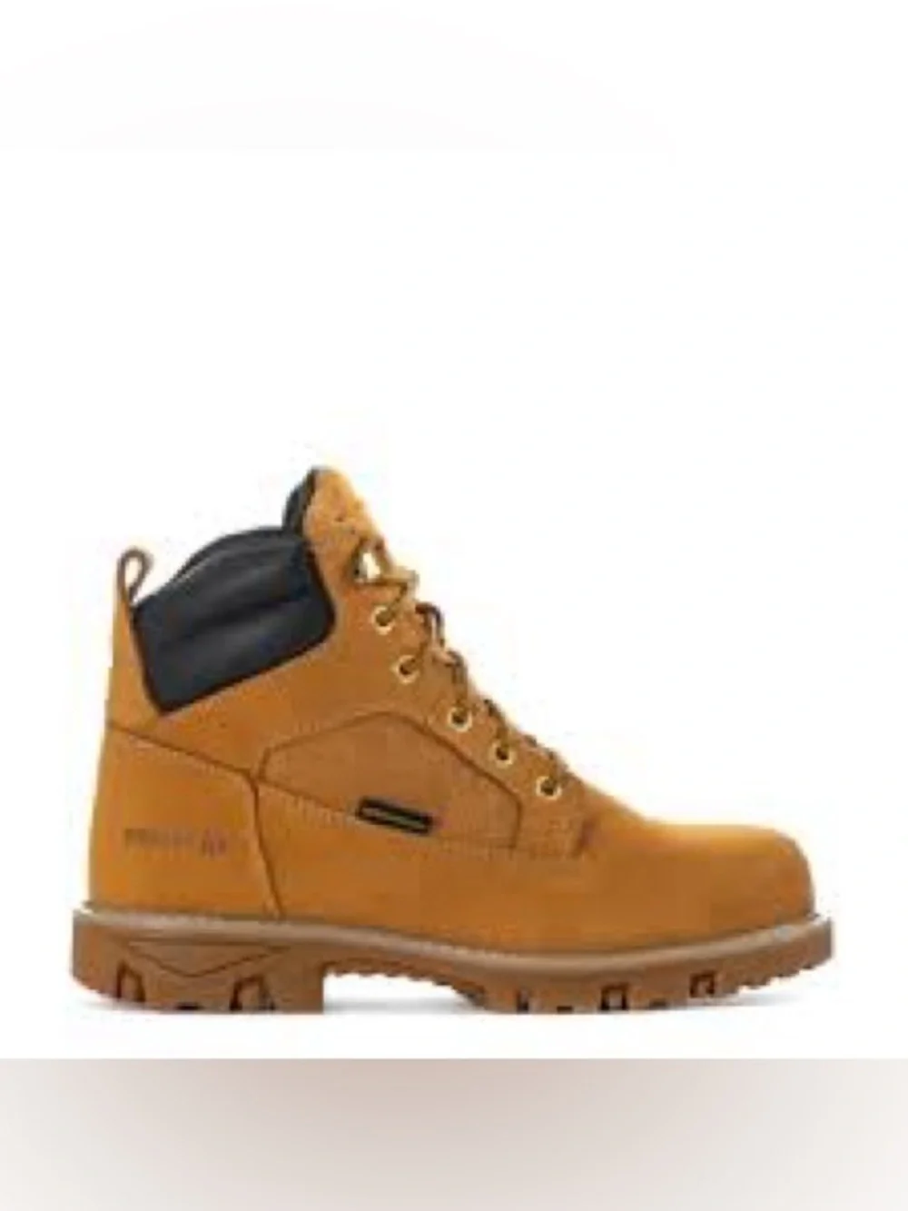 947. NIB Men's Tan Lace-Up Work Boots with Padded Black Collar
